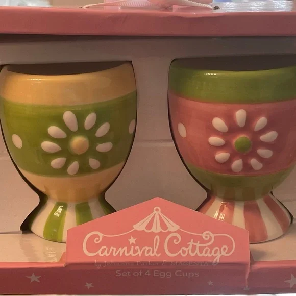 🐣🐣🐣BOGOHO 🐣🐣🐣Johanna Parker Carnival Cottage Egg Cups - Picture 5 of 7